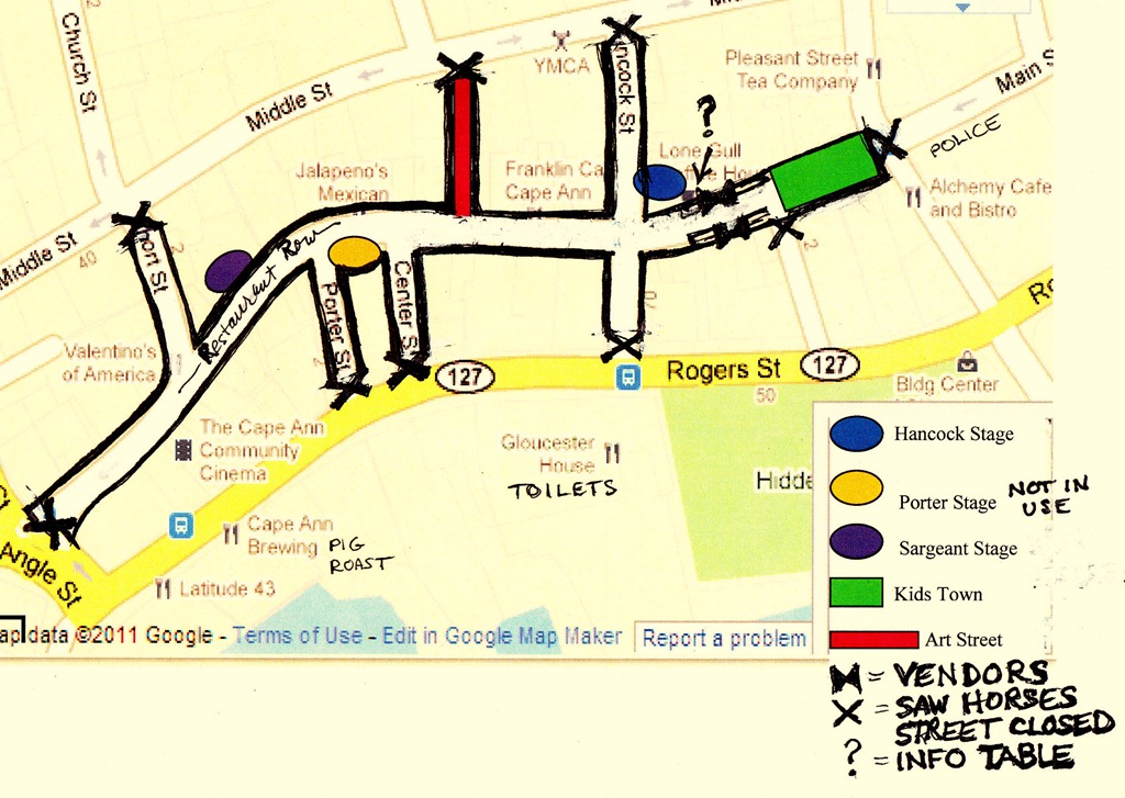 2011 July Downtown Gloucester Block Party Map This Saturday July 16th ...