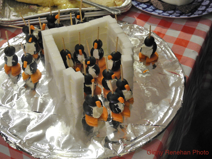 Melissa Cox, our Ward 2 City Councilor, came to the GMG Holiday party and brought her famous penguin platter, only this time they appeared to be marching out of their fortress made of sugar cubes. 