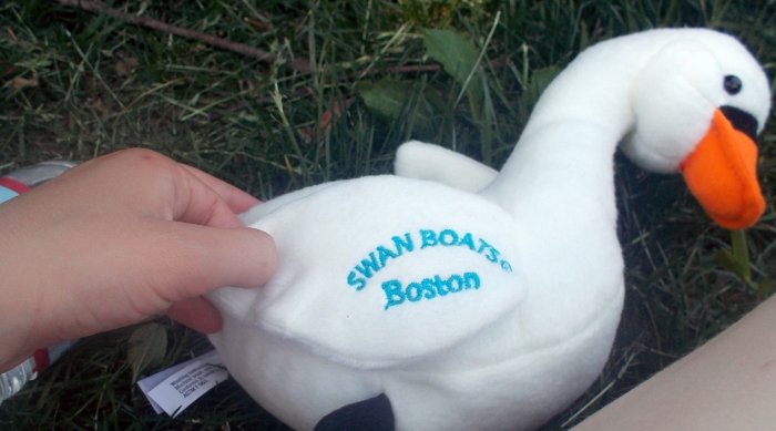June 24, 2104 Swan Boats stuffed animal
