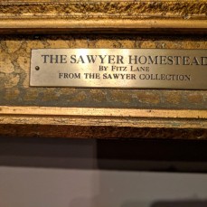 Frame plaque detail for Fitz Henry Lane painting Sawyer Homestead Freshwater Cove Gloucester MA ©C Ryan_125518
