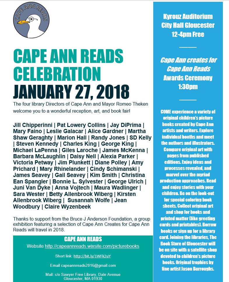 Cape Ann Reads invitation for aritsts and writers