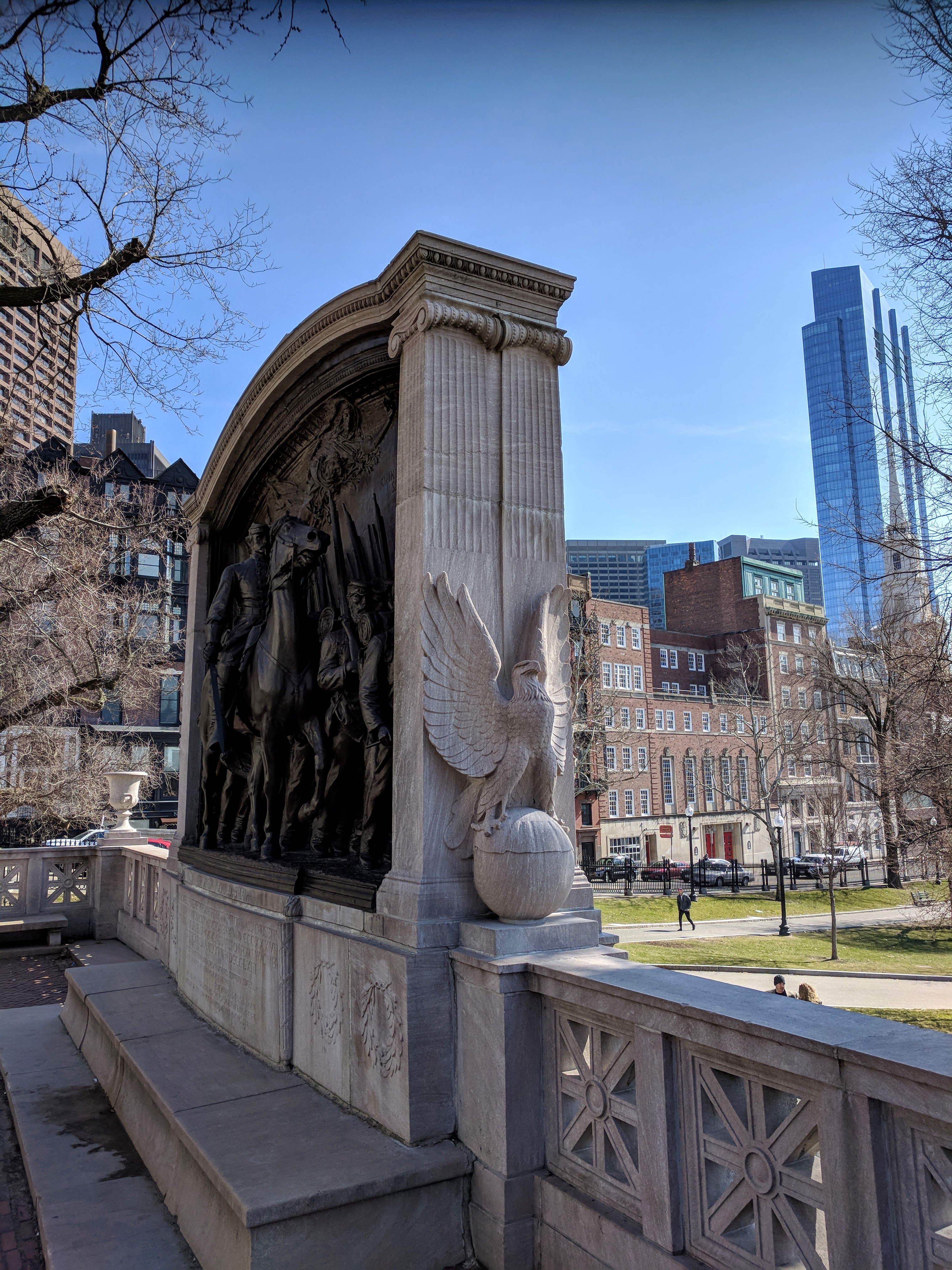 Robert Gould Shaw Massachusetts 54th Regiment memorial Boston Commons by Augustus Saint Gaudens_dedicated 1889 ©c ryan 2018 March 1_ (3)