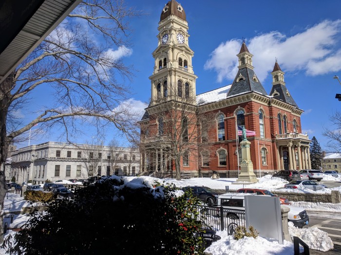 City Hall from Sawyer Free Gloucester MA_20190306_© catherine ryan