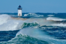 Straitsmouth Island Light Rockport Waves Atlantic Coast Storm copyright Kim Smith - 17 of 37